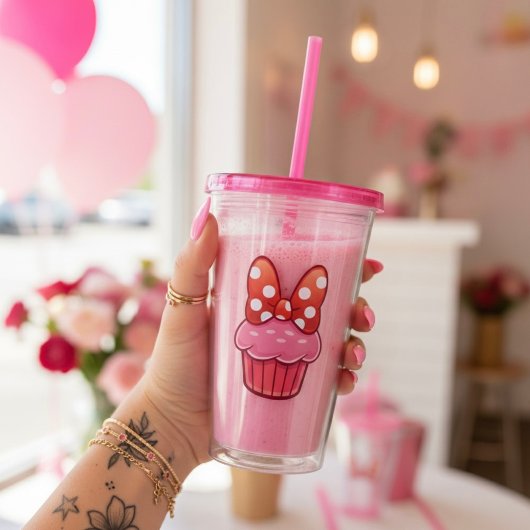 Cupcake Acrylic Tumbler Acryl Drinkbeker