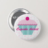Cupcake Addict Button / Badge (Voorkant /achterkant)