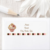 Cupcake adreslabels etiket (Insitu)