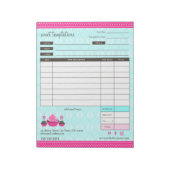 Cupcake and Cake Pops Receipt Order Form Notitieblok (Gedraaid)