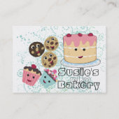 Cupcake and Cookery Carte de visite - (Dos)
