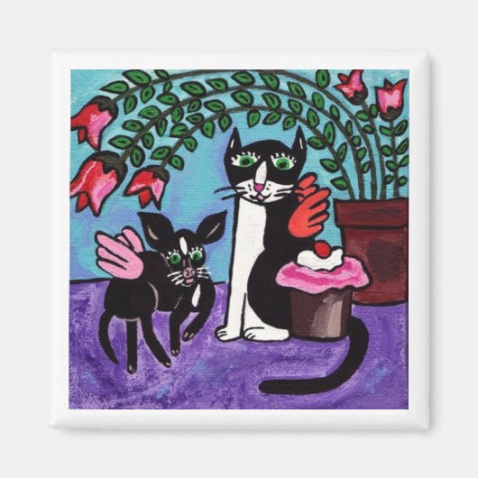 Cupcake Angel Friends Magnet (Devant)