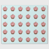 Cupcake Anniversaire Cadeau Papier d'enveloppement (Plat)