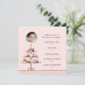Cupcake Anniversaire Fête Invitation (Debout devant)