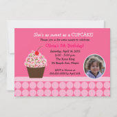 Cupcake Anniversaire Invitations Modèles photo (Devant)