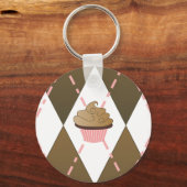Cupcake Argyle Sleutelhanger (Voorkant)