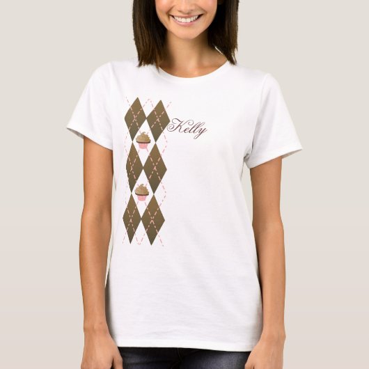 Cupcake Argyle T-shirt (Voorkant)
