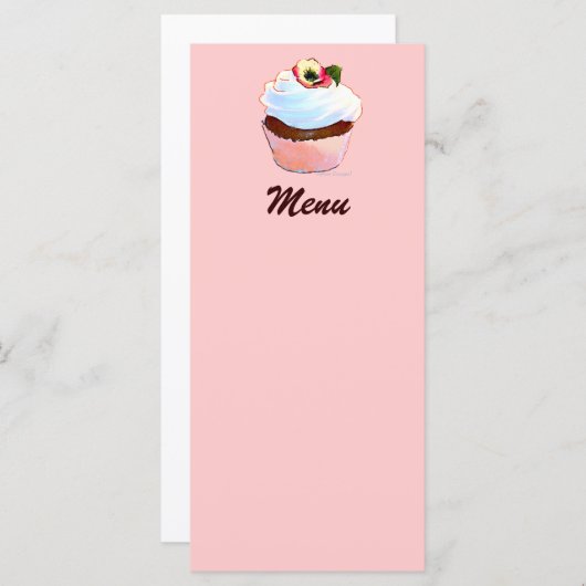 Cupcake au chocolat avec menu Pansy (Devant / Derrière)