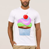Cupcake Avec Cerise Sur Le Top Mens T-shirt (Devant)