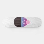 Cupcake avec glaçage nom paillettes skateboard (Horz)