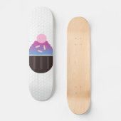 Cupcake avec glaçage nom paillettes skateboard (Recto)