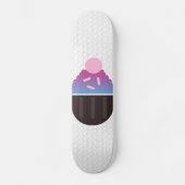 Cupcake avec glaçage nom paillettes skateboard (Recto)