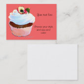 Cupcake avec Pansy Carte de visite (Devant / Derrière)