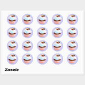 Cupcake avec Stickers Design Art Pansy (Feuille)