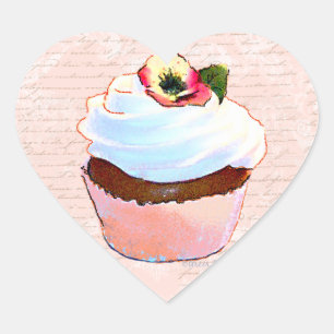 Cupcake avec Stickers Design Art Pansy