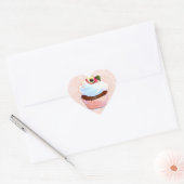 Cupcake avec Stickers Design Art Pansy (Enveloppe)