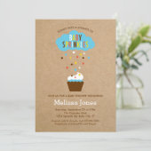 Cupcake Baby Sprinkle Baby shower Invitation (Debout devant)