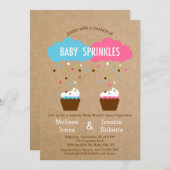 Cupcake Baby Sprinkle Baby shower Invitation (Devant / Derrière)