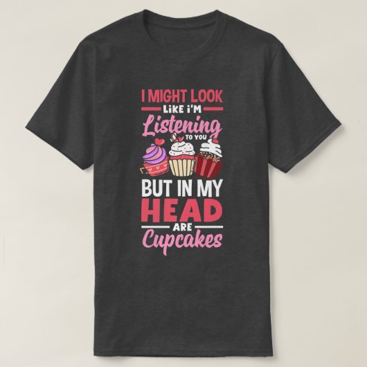 Cupcake Bake Lover T-shirt (Design voorkant)