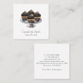 Cupcake Baker Bakery Chef Catering Vierkante Visitekaartje (Voorkant / Achterkant)