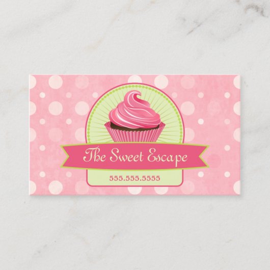 Cupcake Baker Visitekaartje (Voorkant)