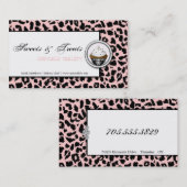 Cupcake Bakery Black Roze Visitekaartje (Voorkant / Achterkant)