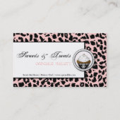 Cupcake Bakery Black Roze Visitekaartje (Voorkant)