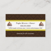 Cupcake Bakery Damask Scalloped Border Visitekaartje (Achterkant)