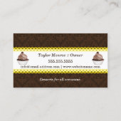 Cupcake Bakery Damask Scalloped Border Visitekaartje (Achterkant)