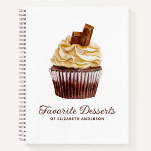 Cupcake Bakery Dessert Recipe Cookbook Notitieboek