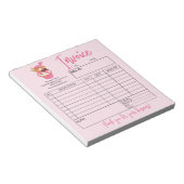 Cupcake Bakery Logo Order Form Factuur Notitieblok (Schuin)
