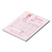 Cupcake Bakery Logo Order Form Factuur Notitieblok (Gedraaid)