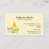Cupcake Bakery Oranje Slice Visitekaartje (Achterkant)