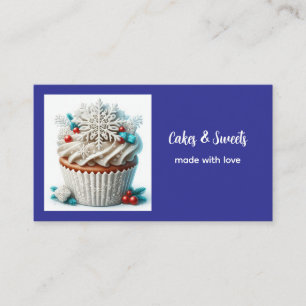 Cupcake Bakery Pastry Chef Snowflakes Visitekaartje