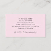Cupcake Bakery Pâtisserie Chef Carte de visite (Dos)