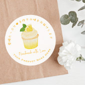 Cupcake Bakery Product Label Citrus Geel
