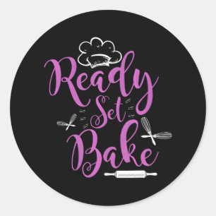 Cupcake Baking Baker Grappig voor banketbakker Ronde Sticker