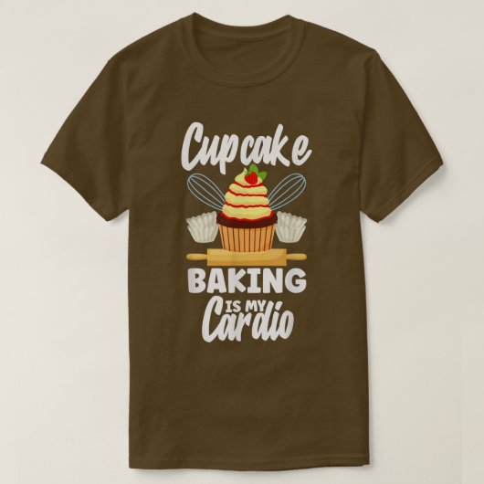 Cupcake Baking is mijn cardio grappny Baking T-shirt (Design voorkant)