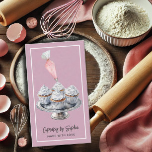 Cupcake bakker bakker chef-kok catering stoffig ro visitekaartje