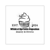 Cupcake Bakker Bakkerij Chef Catering Business Rubberstempel (Afrduk)
