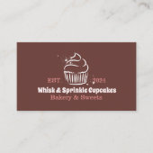 Cupcake Bakker Bakkerij Chef Catering Business Visitekaartje (Voorkant)
