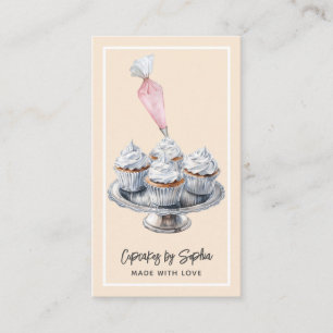 Cupcake bakker bakkerij gebak chef-kok catering be visitekaartje