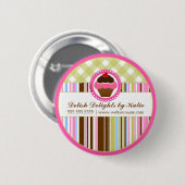 Cupcake bakkerij - Aangepaste Button (Voorkant /achterkant)