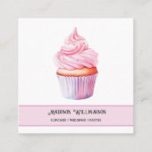 Cupcake Bakkerij | Bakker Chef Catering OR Code Vierkante Visitekaartje (Voorkant)