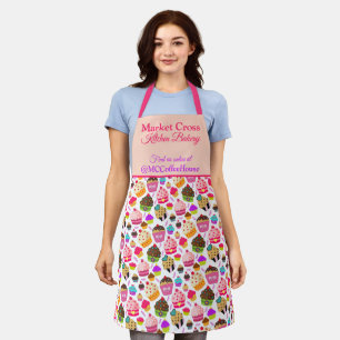 Cupcake bakkerij bedrijf gepersonaliseerd bedrijf schort