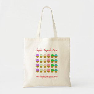 Cupcake bakkerij business bakker gepersonaliseerd tote bag