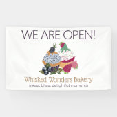 Cupcake Bakkerij Chef Spandoek (Horizontaal)