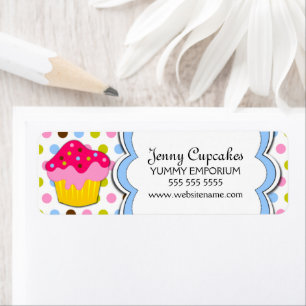 Cupcake bakkerij etiket