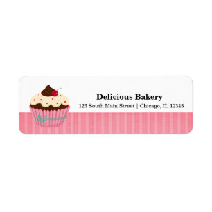Cupcake bakkerij etiket