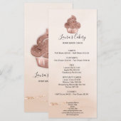 Cupcake Bakkerij gebak Chef Blush Roze Rose Gold Menu (Voorkant / Achterkant)